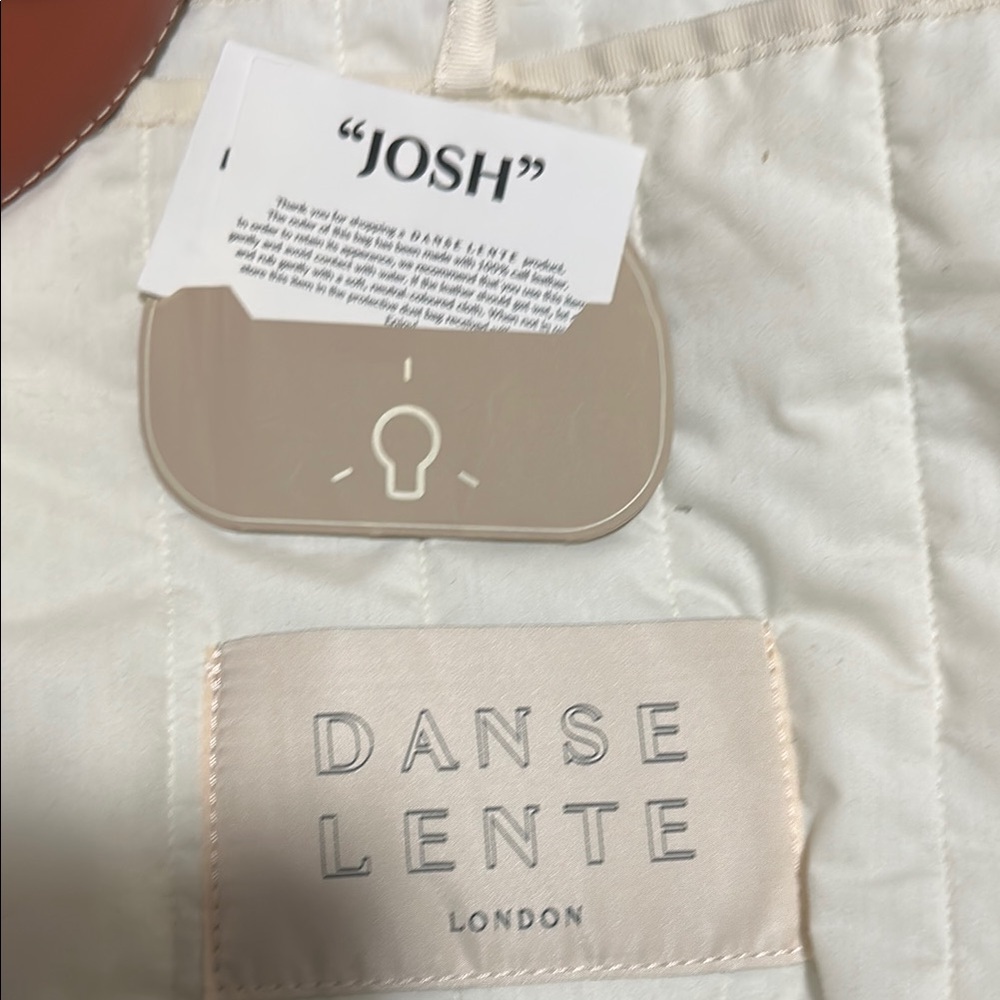 Women’s Tan Leather Backpack with Gold Accent - Picture 12 of 12